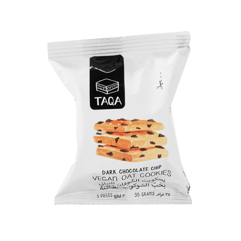 Taqa Dark Chocolate Chip Vegan Oat Cookies 35G