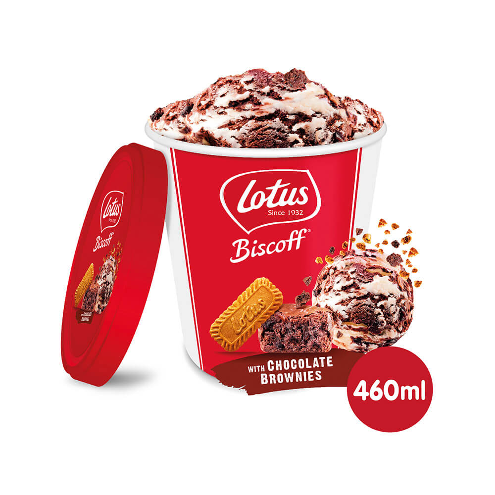 Lotus Biscoff Ice Cream with Chocolate Brownies 460ml