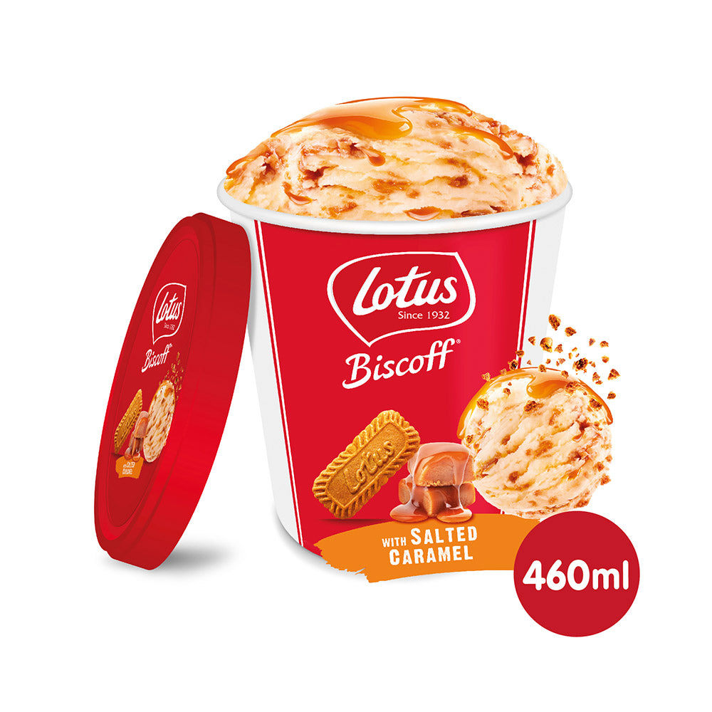 Lotus Biscoff Ice Cream with Salted Caramel 460ml