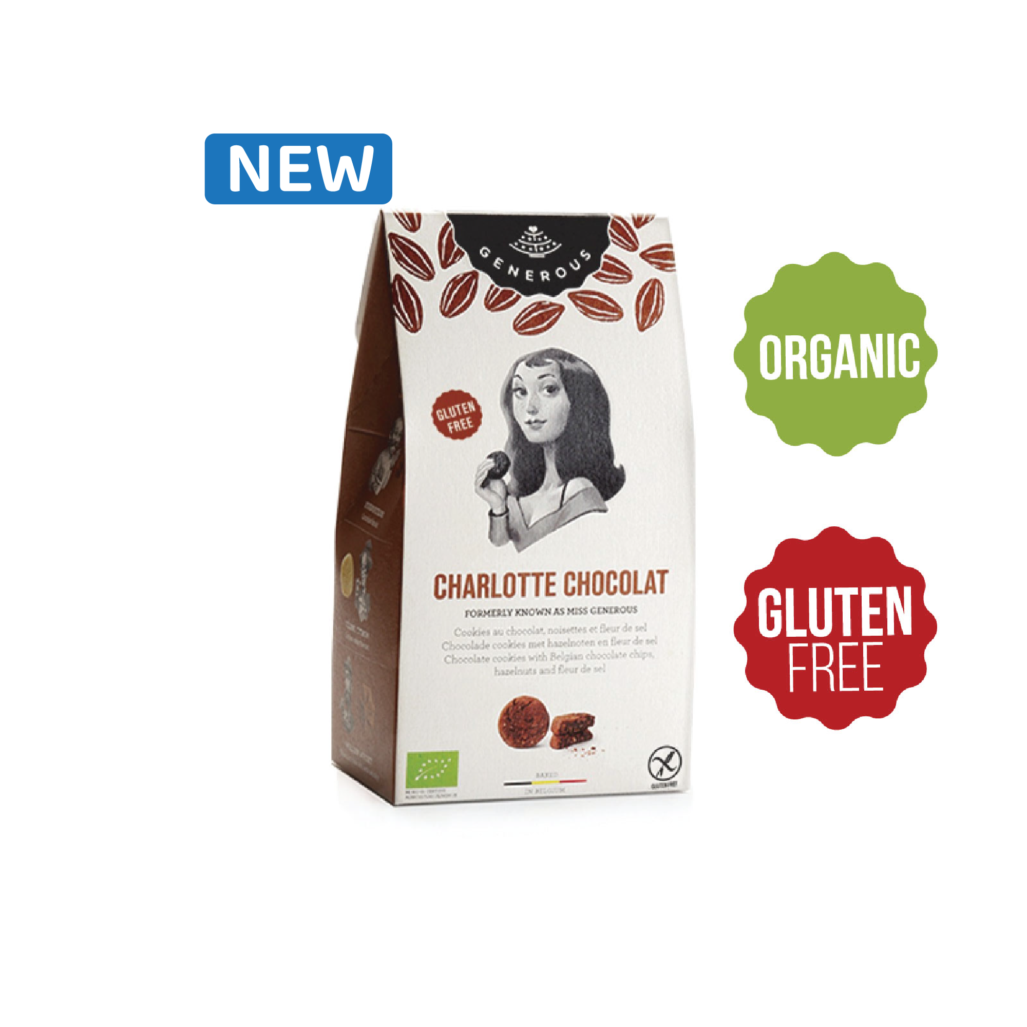 Generous Charlotte Chocolate With Hazelnuts And Fleur De Sel Cookies 100g