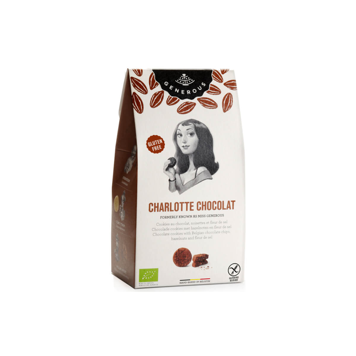 Generous Charlotte Chocolate With Hazelnuts And Fleur De Sel Cookies 100g