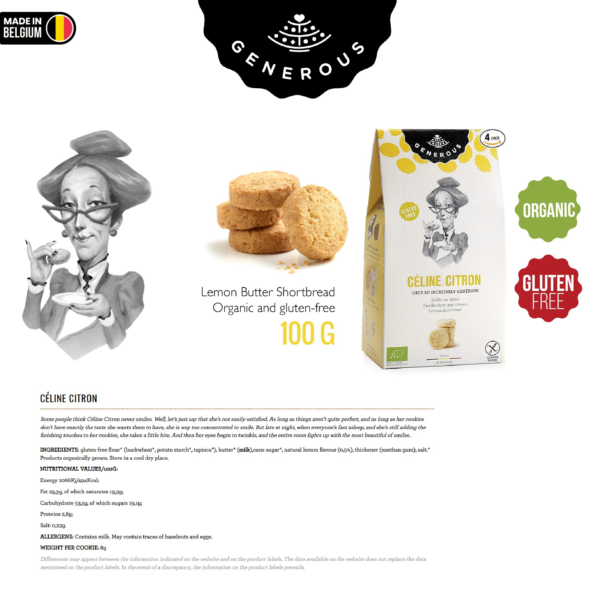 Generous Celine Citron Cookies 100g