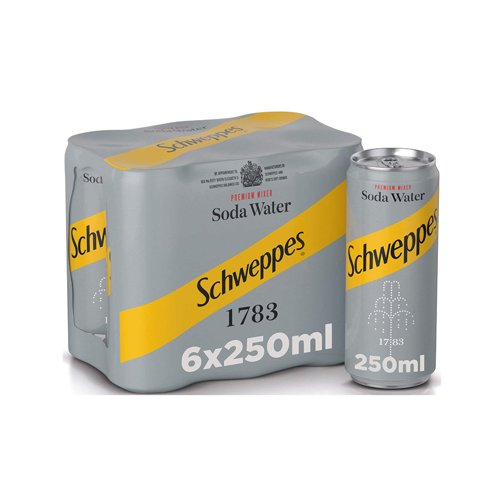 Schweppes Soda Water Can 250mlx6