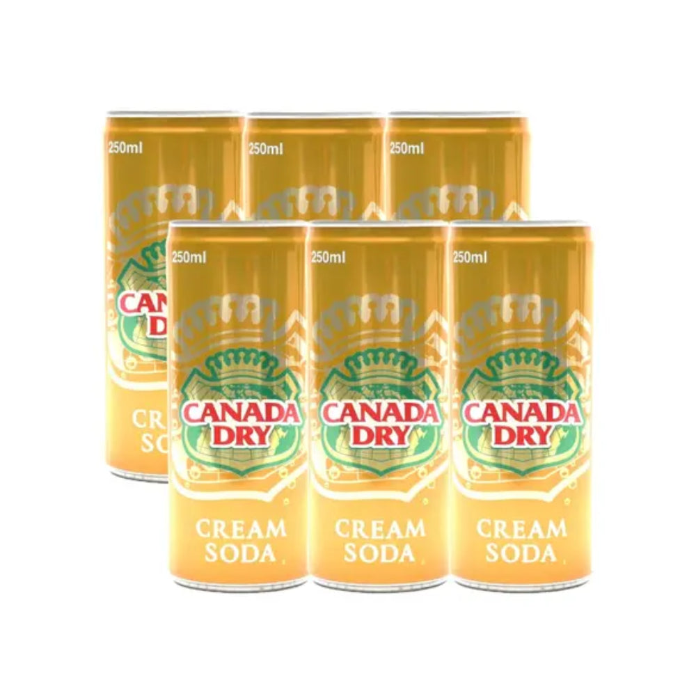 Canada Dry Cream Soda Soft Drink 6x250ml