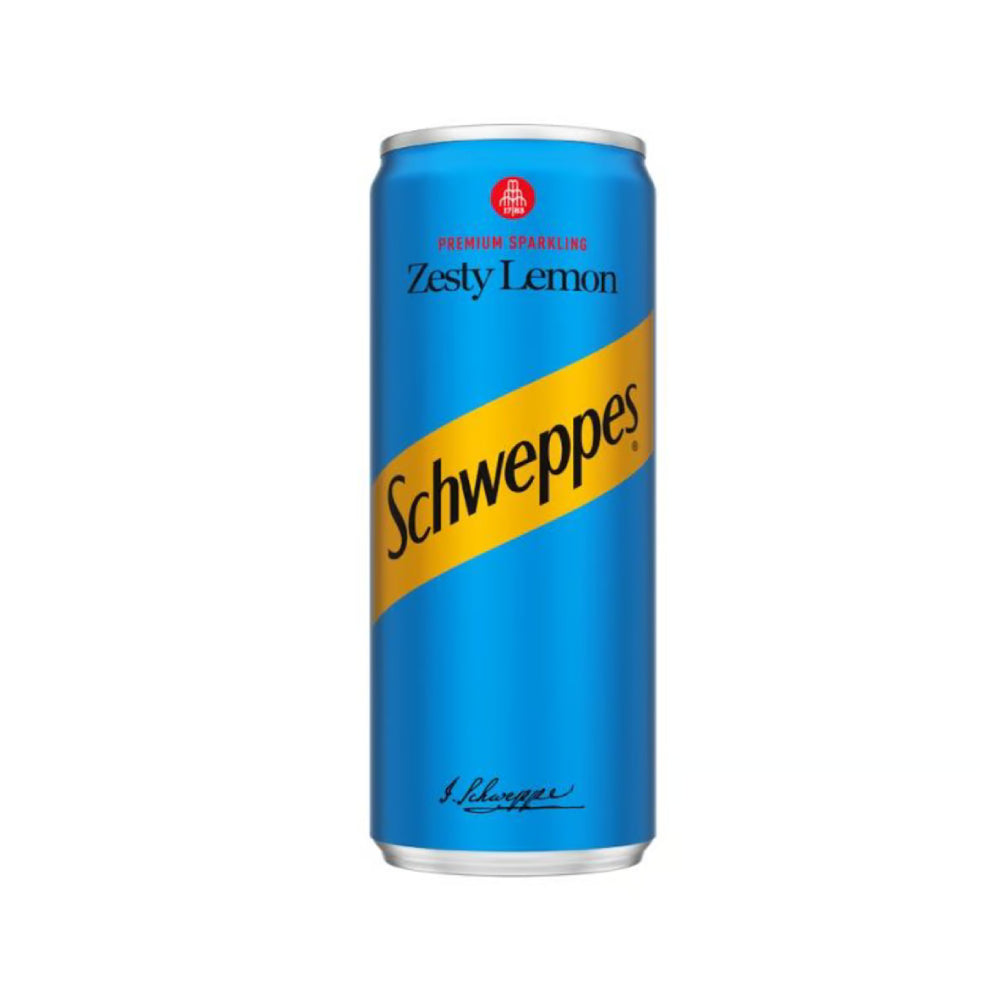 Schweppes Zesty Lemon Premium Sparkling Water 250ml