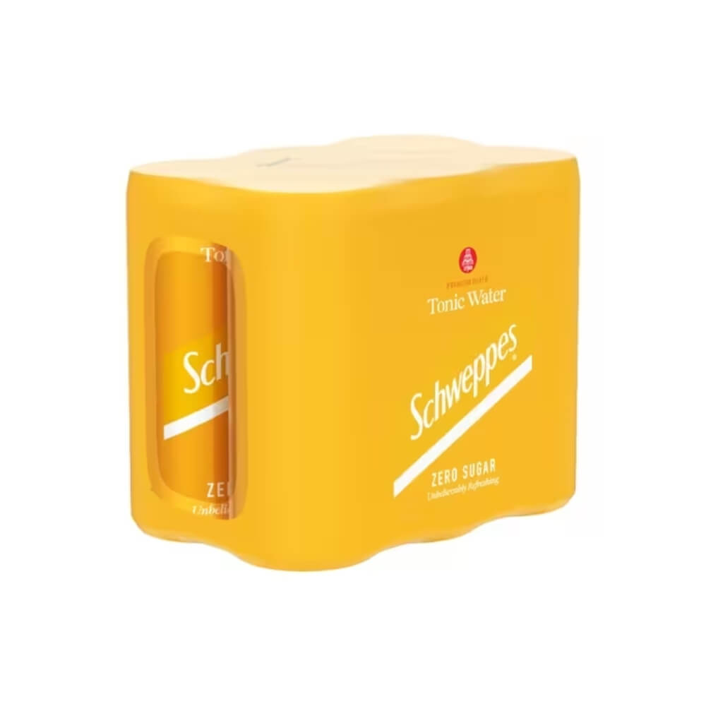 Schweppes Tonic Zero Can 6 X 250ml