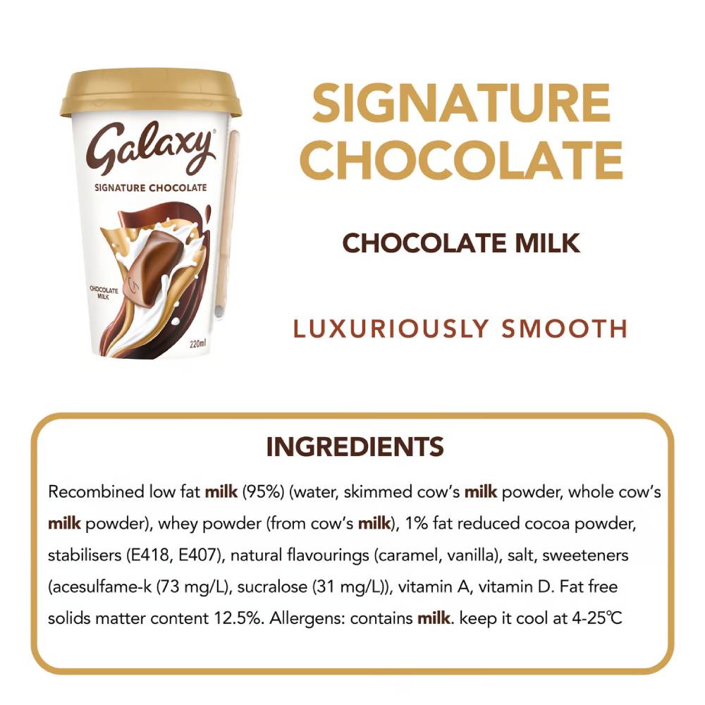 Galaxy Signature Chocolate Milk Drink 220ml