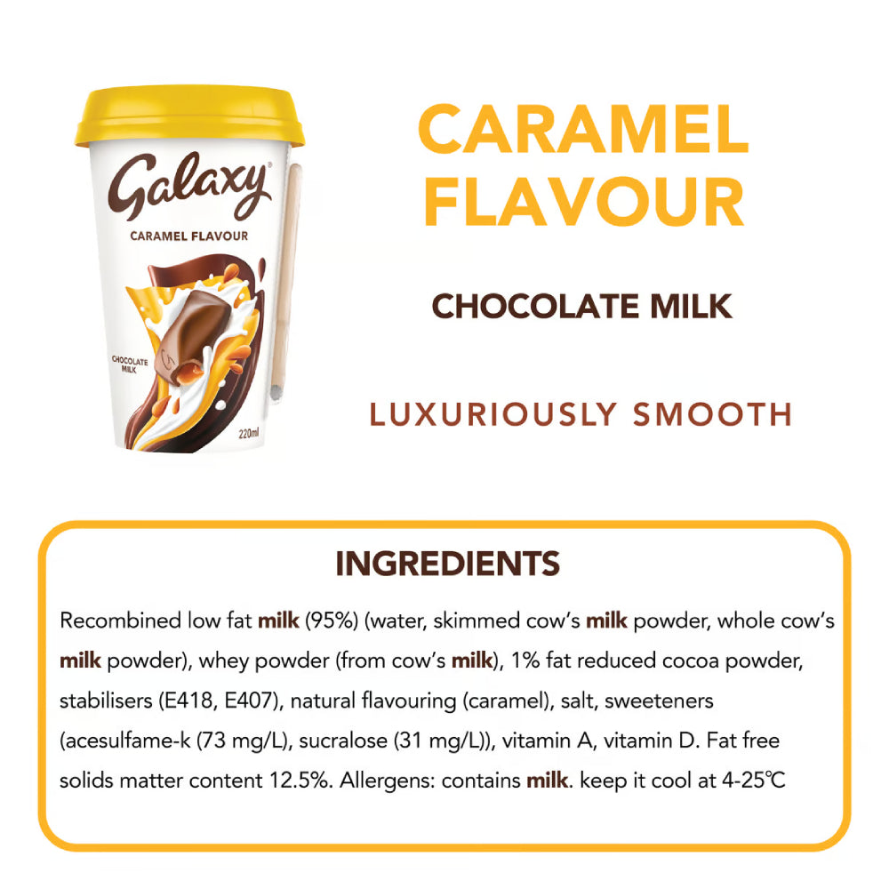 Galaxy Chocolate Milk Caramel Flavour Drink 220ml