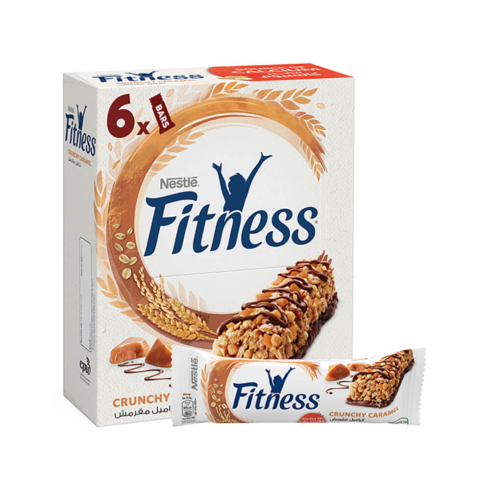 Fitness Crunchy Caramel Cereal Bar 23.5Gx6's