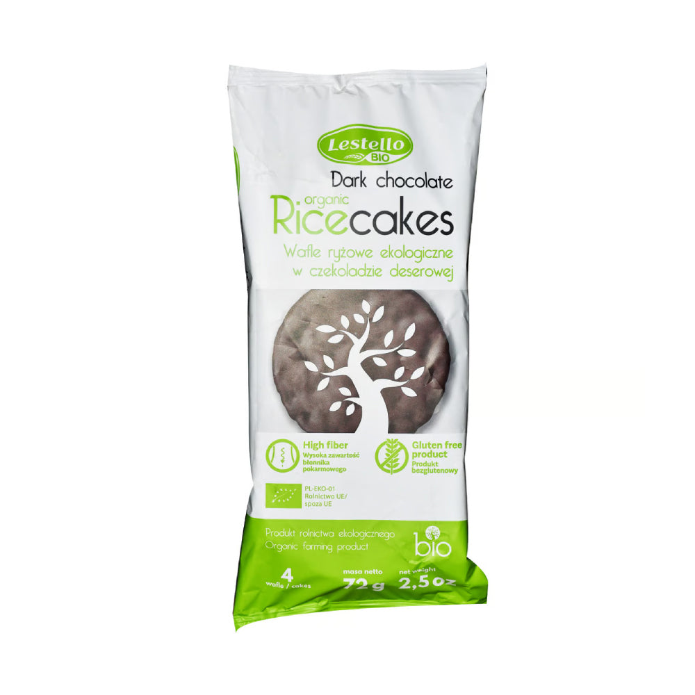 Lestello Dark Chocolate Rice Cakes Organic 72gm