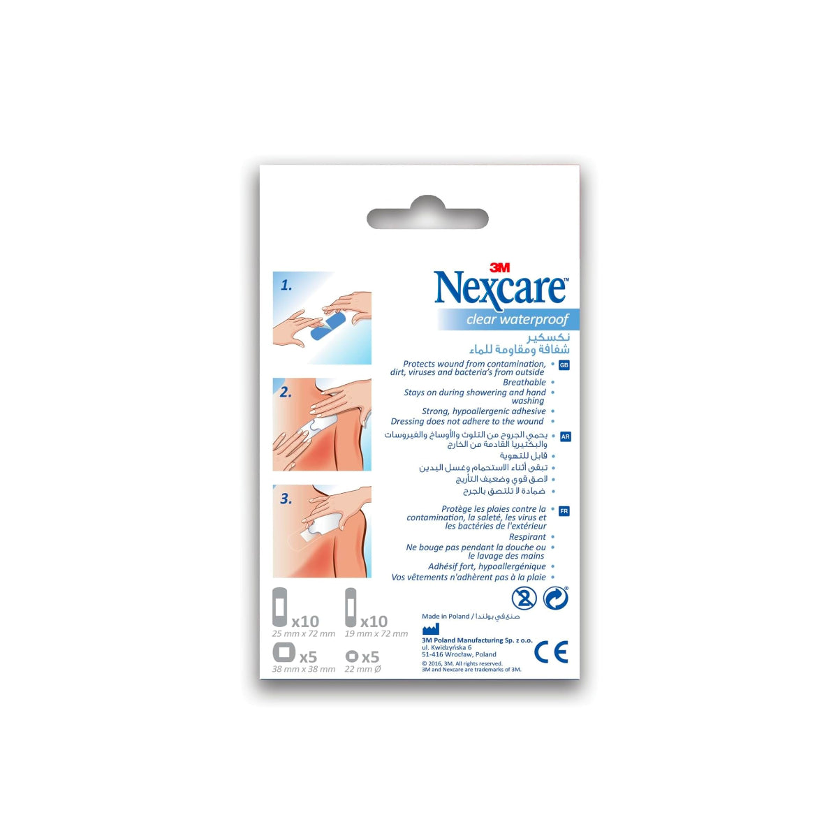 Nexcare Clear Waterproof Bandages 30 Pieces Assorted