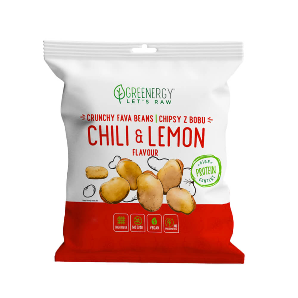 Greenergy Fava Beans Chips Chili & Lemon 50gm