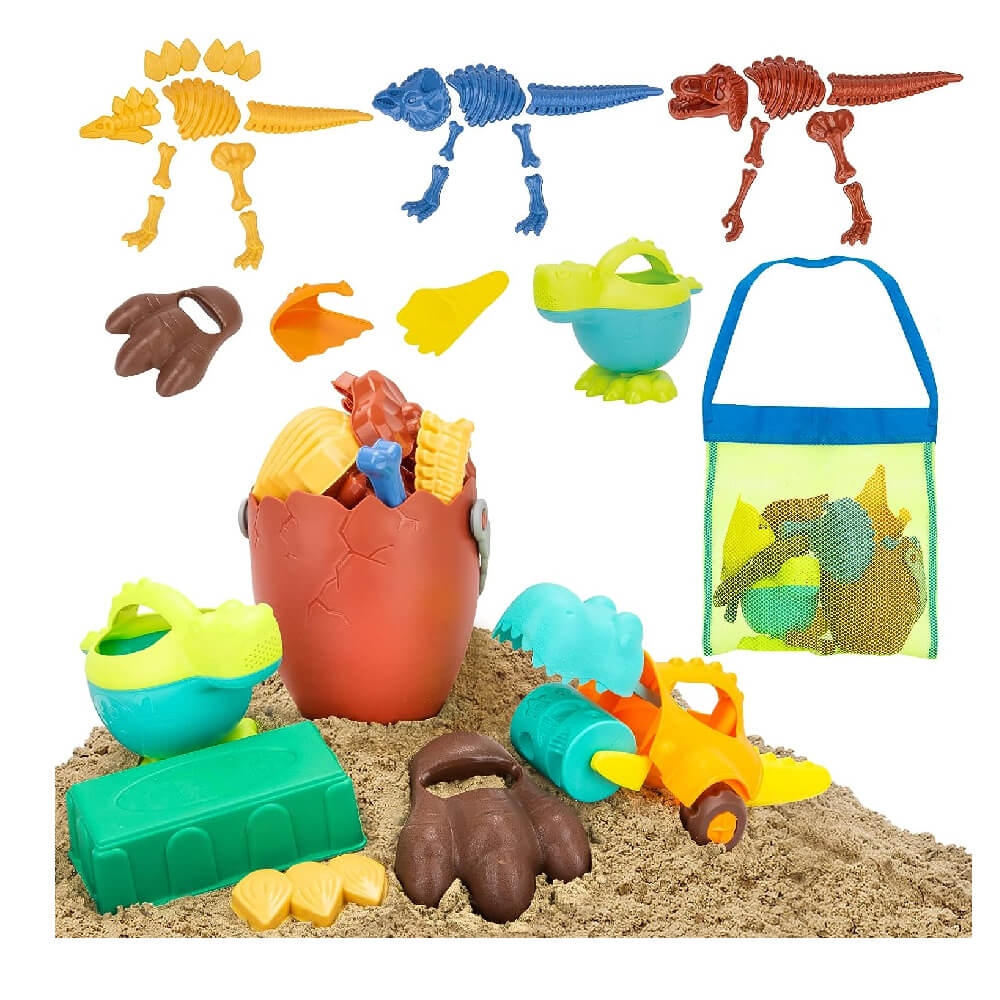 Beach Dinosaur Bucket Egg Set 7 Pieces