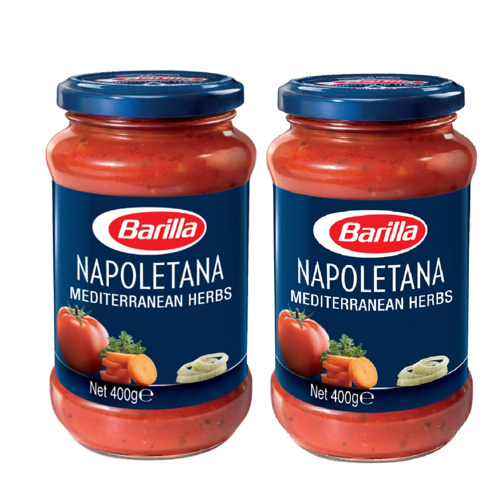 Barilla Napoletana Pasta Sauce With Mediterranean Herbs 2x400Gm