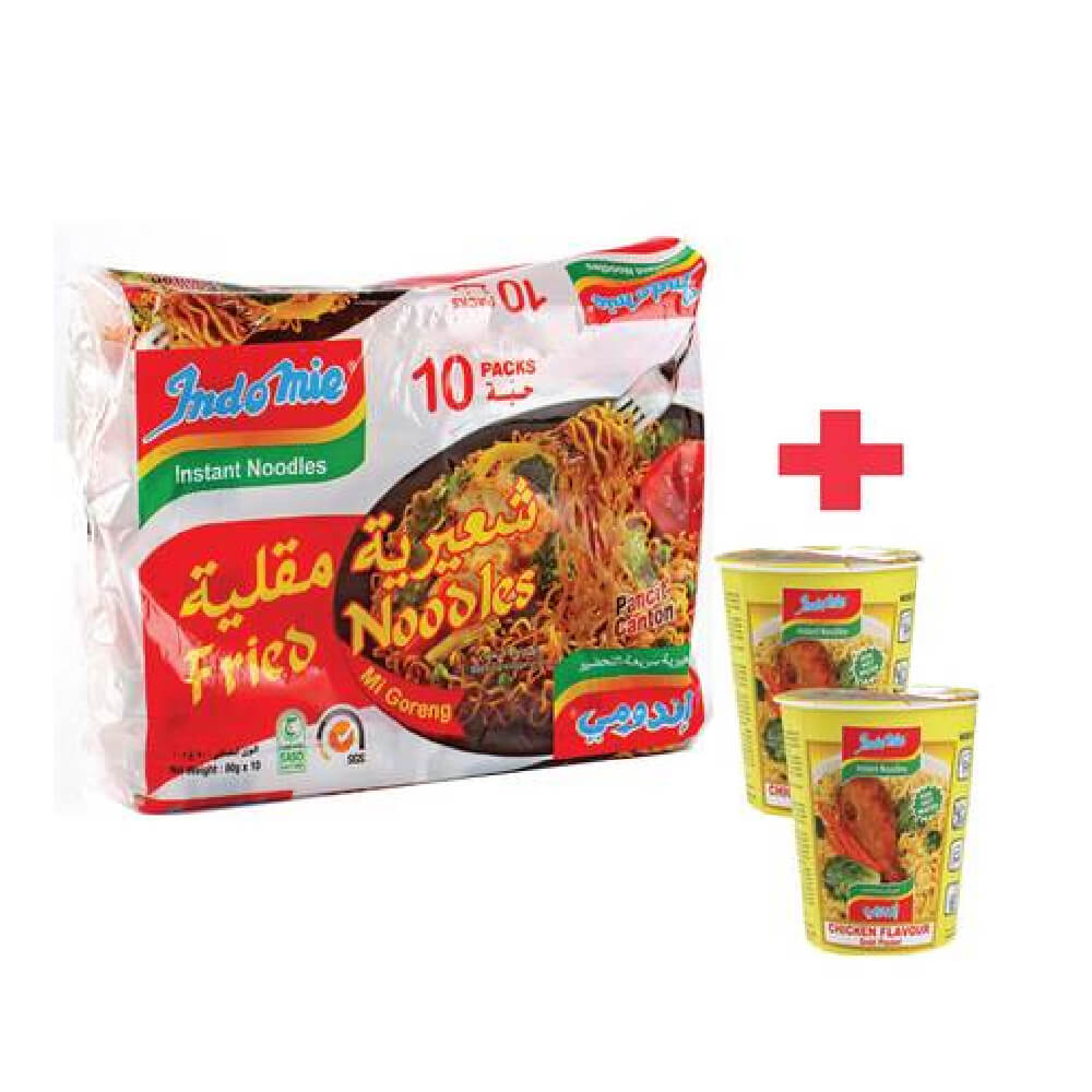 Indomie Fird 10X80G + Cup Chicken 2X60G