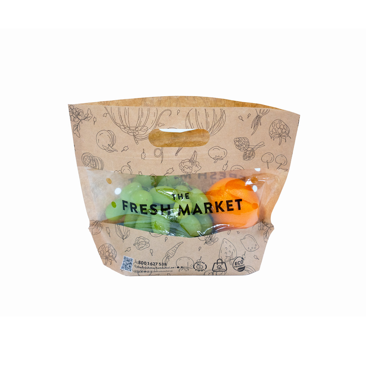 Mix Fruits Pouches (Mandarine+Grapes) Approx- 445gm Pack