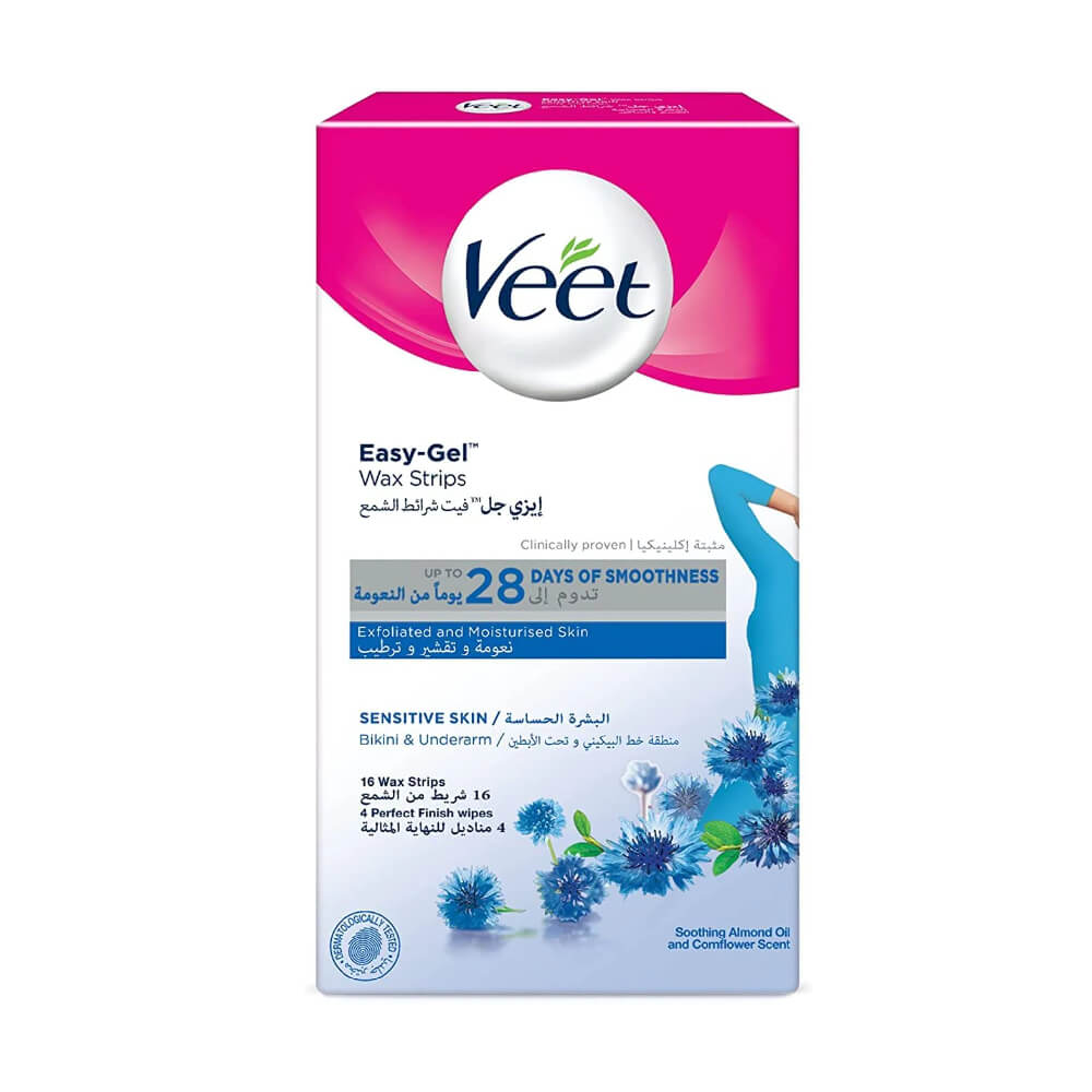 Veet Hair Removal Strips Sensitive Skin 16 Pieces