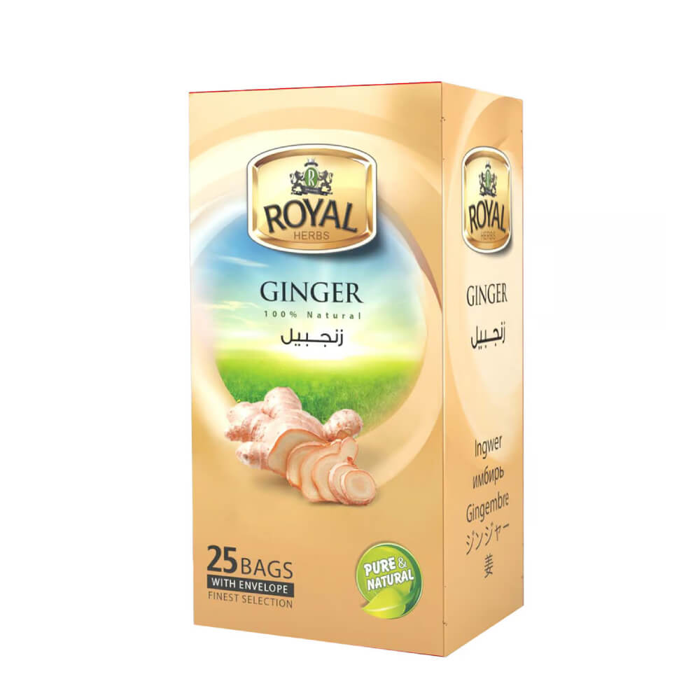 Royal Herbs Ginger Tea Bags 25s