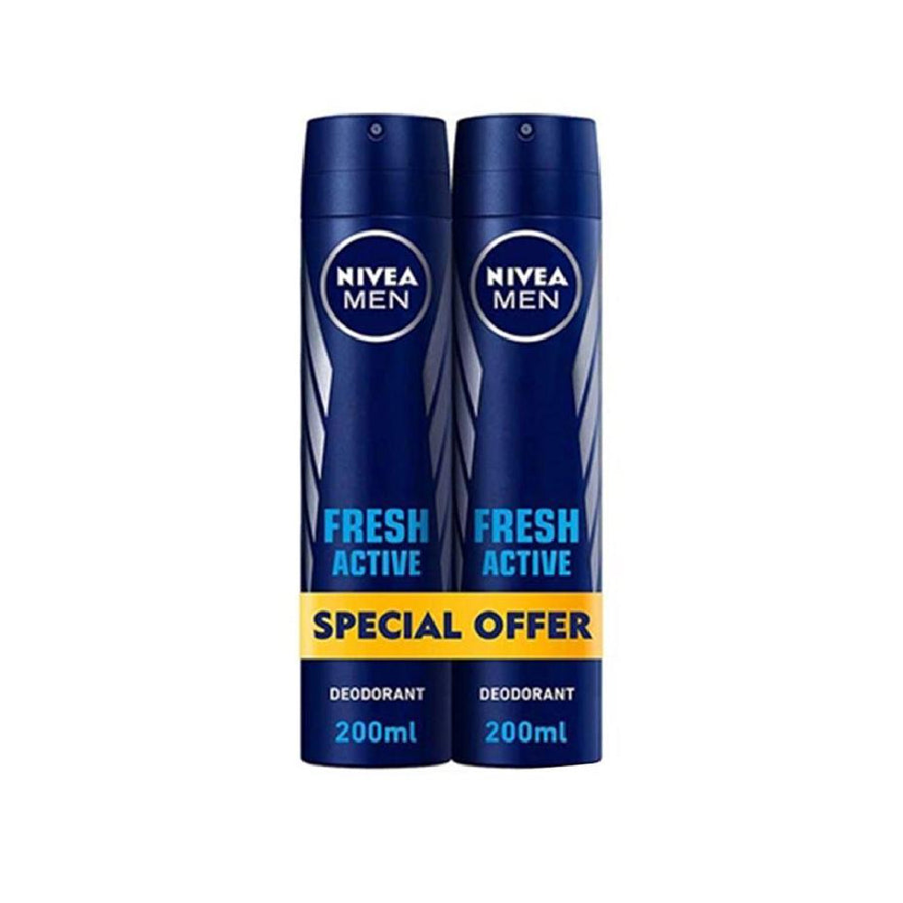 Nivea Deo Men Spray Fresh 200mlx2 @20% Off