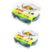 Simax Round Baking Dish 2.5Ltr+1.5Ltr
