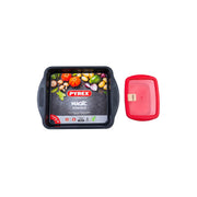 Pyrex Brownie Pan 28Cm +Dish Storage 400Ml