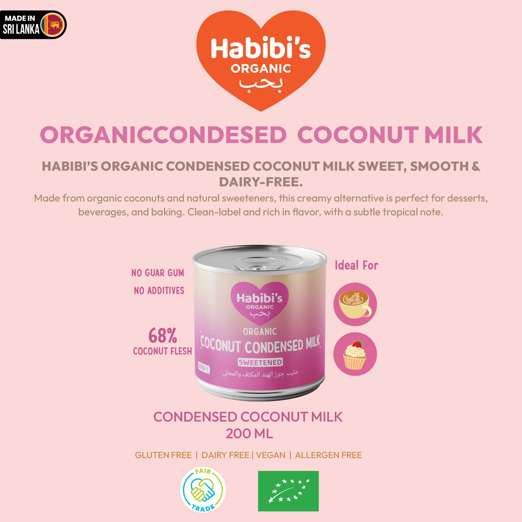 Habibi's Organic Coconut Condensed Milk 210ml