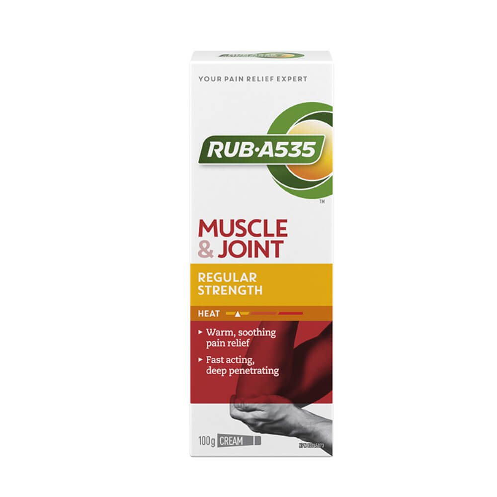 Rub A535 Muscle & Joint Regular Strength Pain Relief Heat Cream 100gm