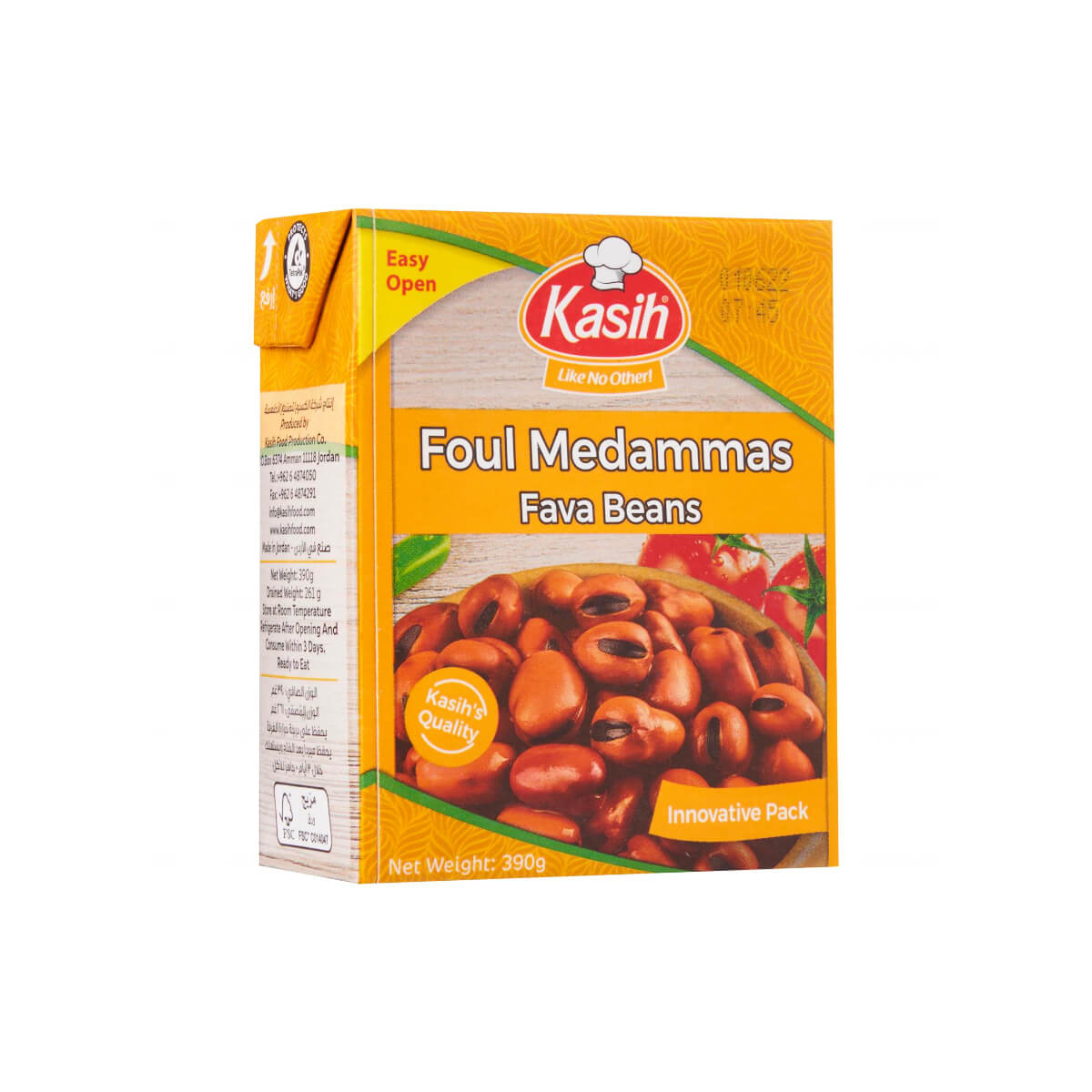 Kasih Foul Medammas Fava Beans 390g