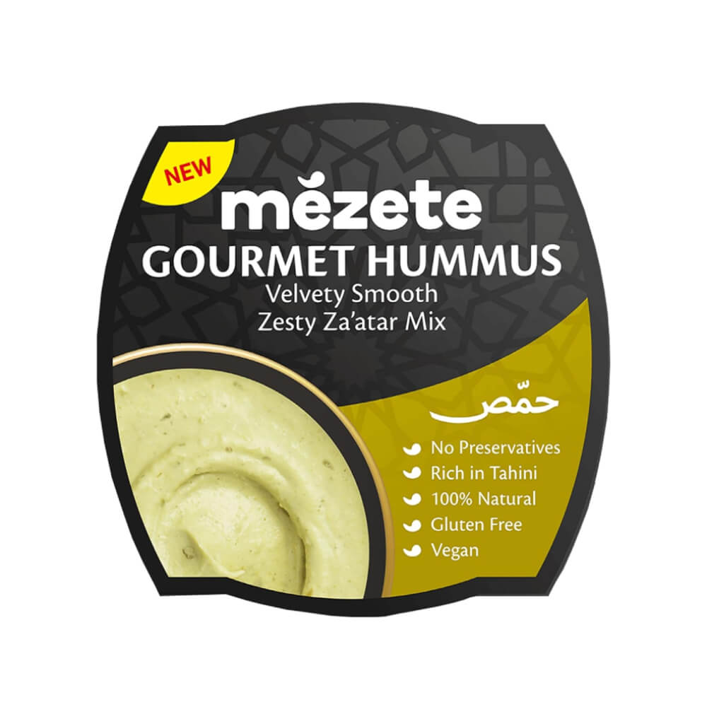 Mezete Gourmet Hummus With Zesty Zaatar Mix 215gm