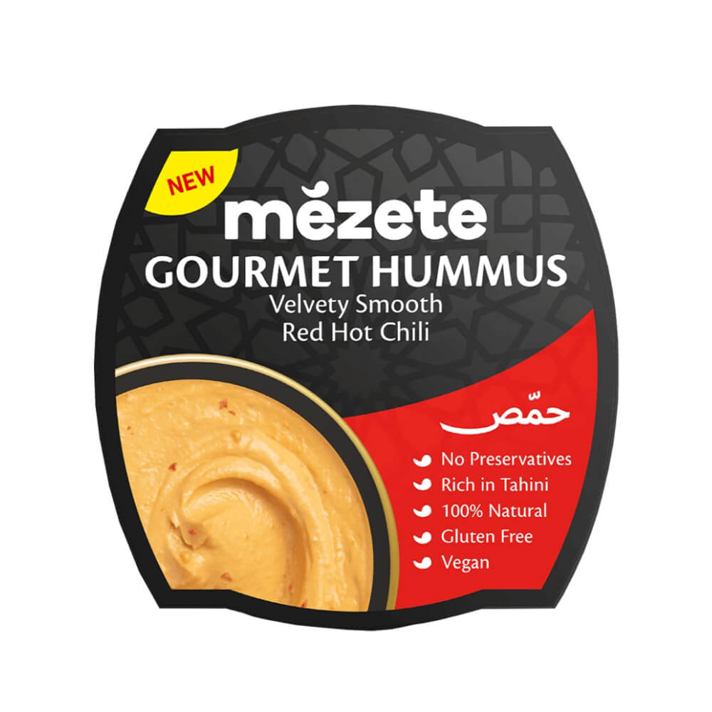 Mezete Gourmet Hummus With Red Hot Chilli 215gm