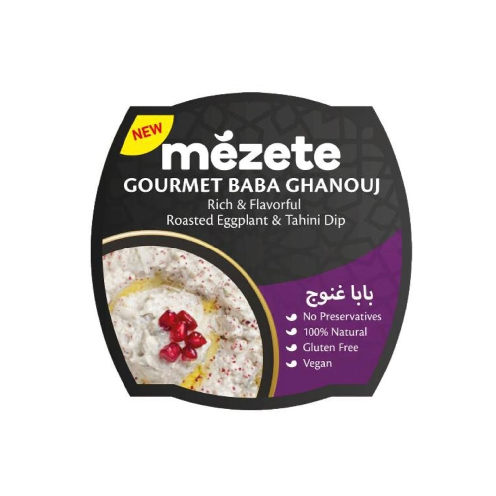 Mezete Baba Gourmet Ghanouj Roasted Eggplant Tahini Dip 200gm
