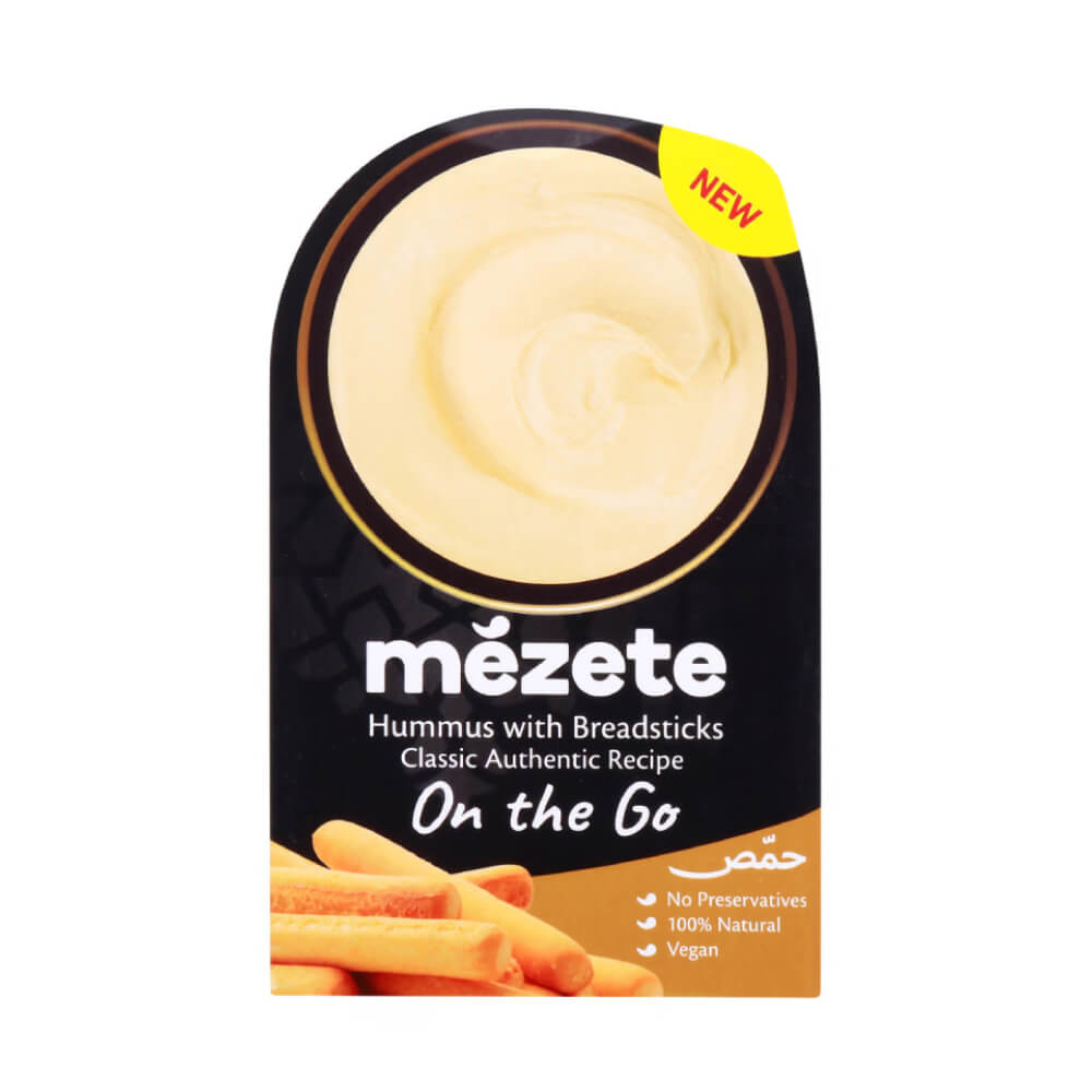 Mezete Hummus With Breadsticks Classic Authentic Recipe 92gm