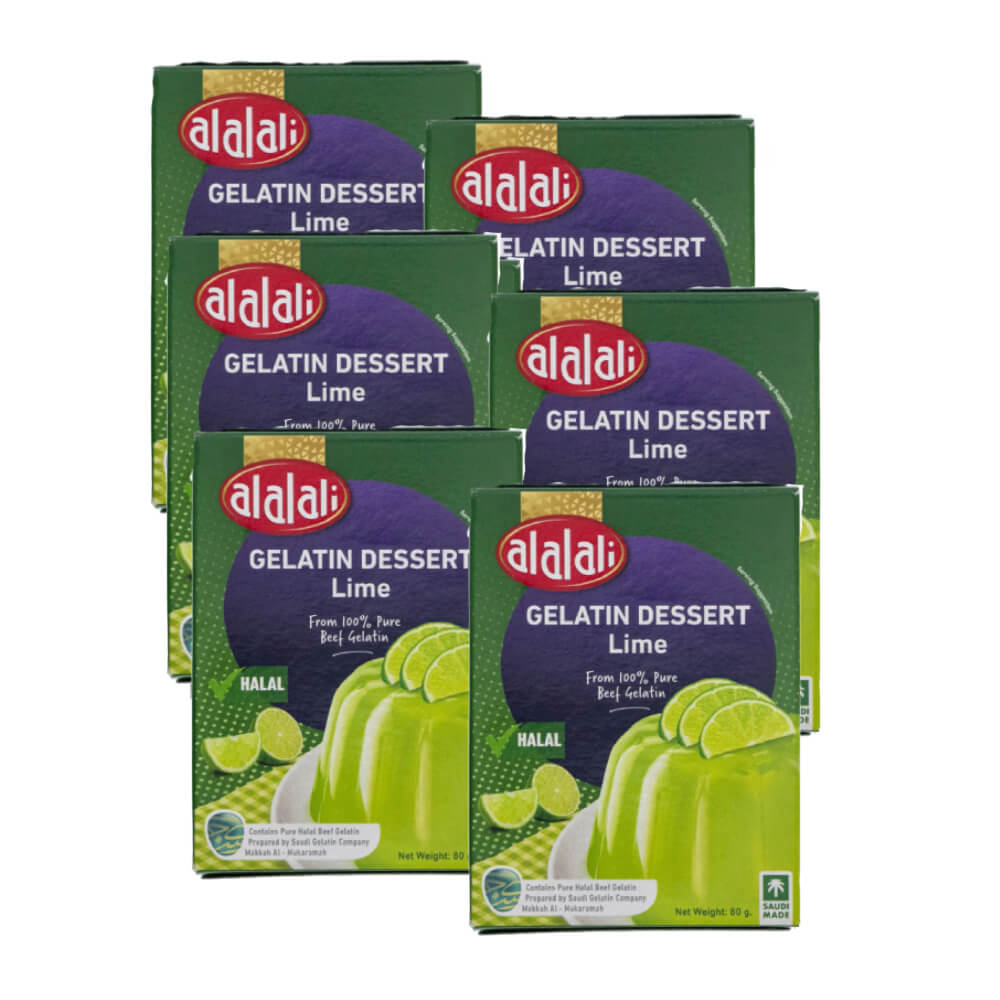 Al Alali Lime Flavoured Gelatin Dessert 6x80Gm