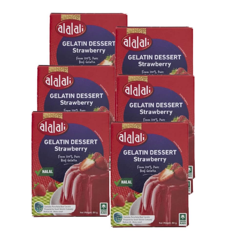 Al Alali Strawberry Flavoured Gelatin Dessert 6x80Gm