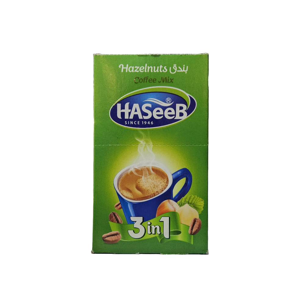 Haseeb 3in1 Hazelnut Coffee Mix 10x20gm