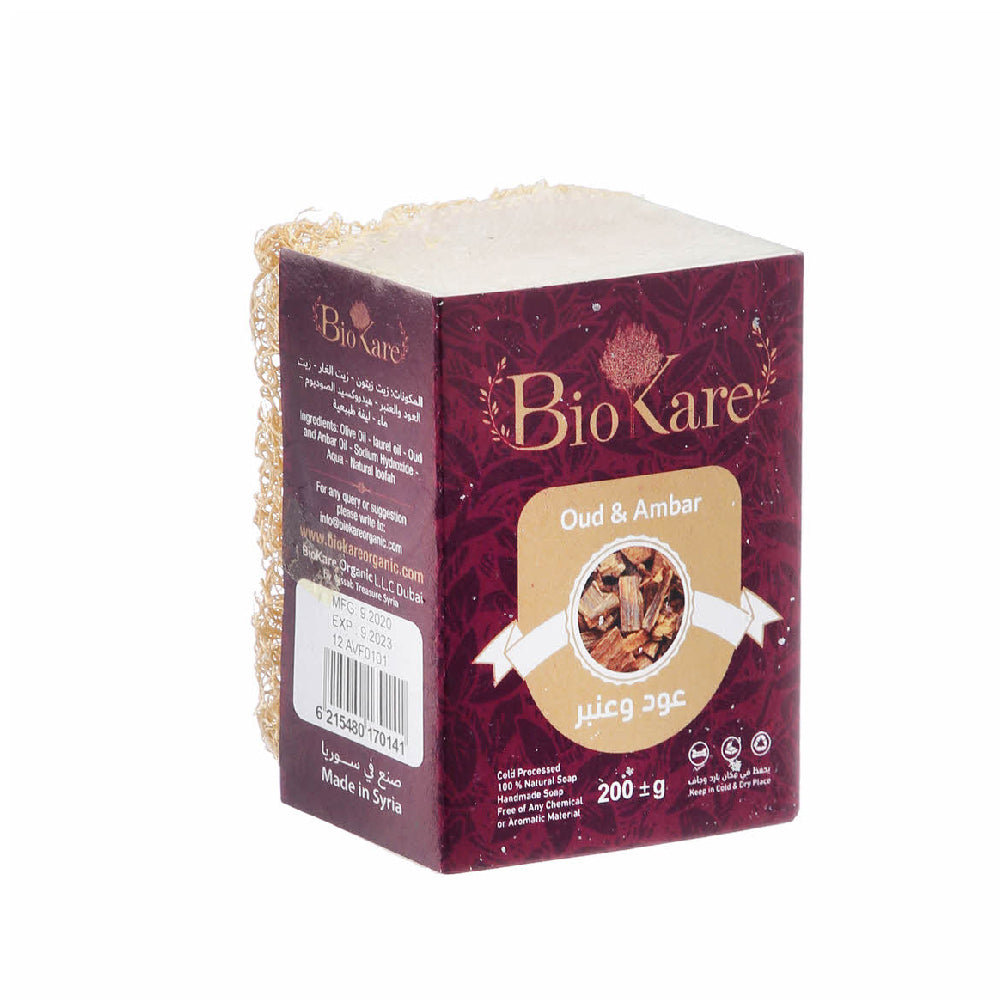 BioKare Oud & Amber Loofah Soap 200gm