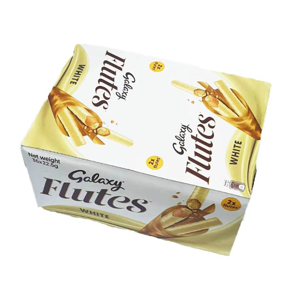 Galaxy Flutes 2F White Chocolate Wafer 22.5Gx36'S