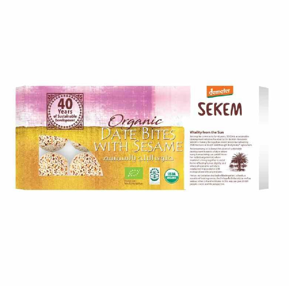Sekem Organic Date Bites With Sesame 120gm