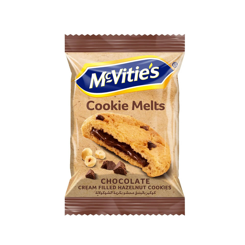 McVities Cookie Melts Cream Filled Hazelnut Cookies 23gm
