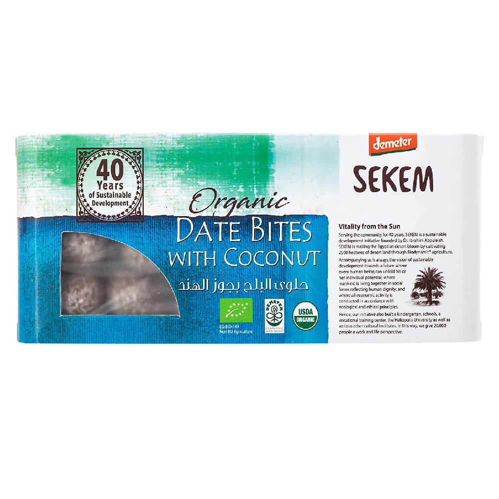 Sekem Organic Date Bites With Coconut 120gm
