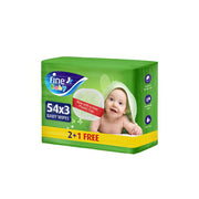 Wet Wipes Fine Baby 054 Sheets 1 Ply2+1 free