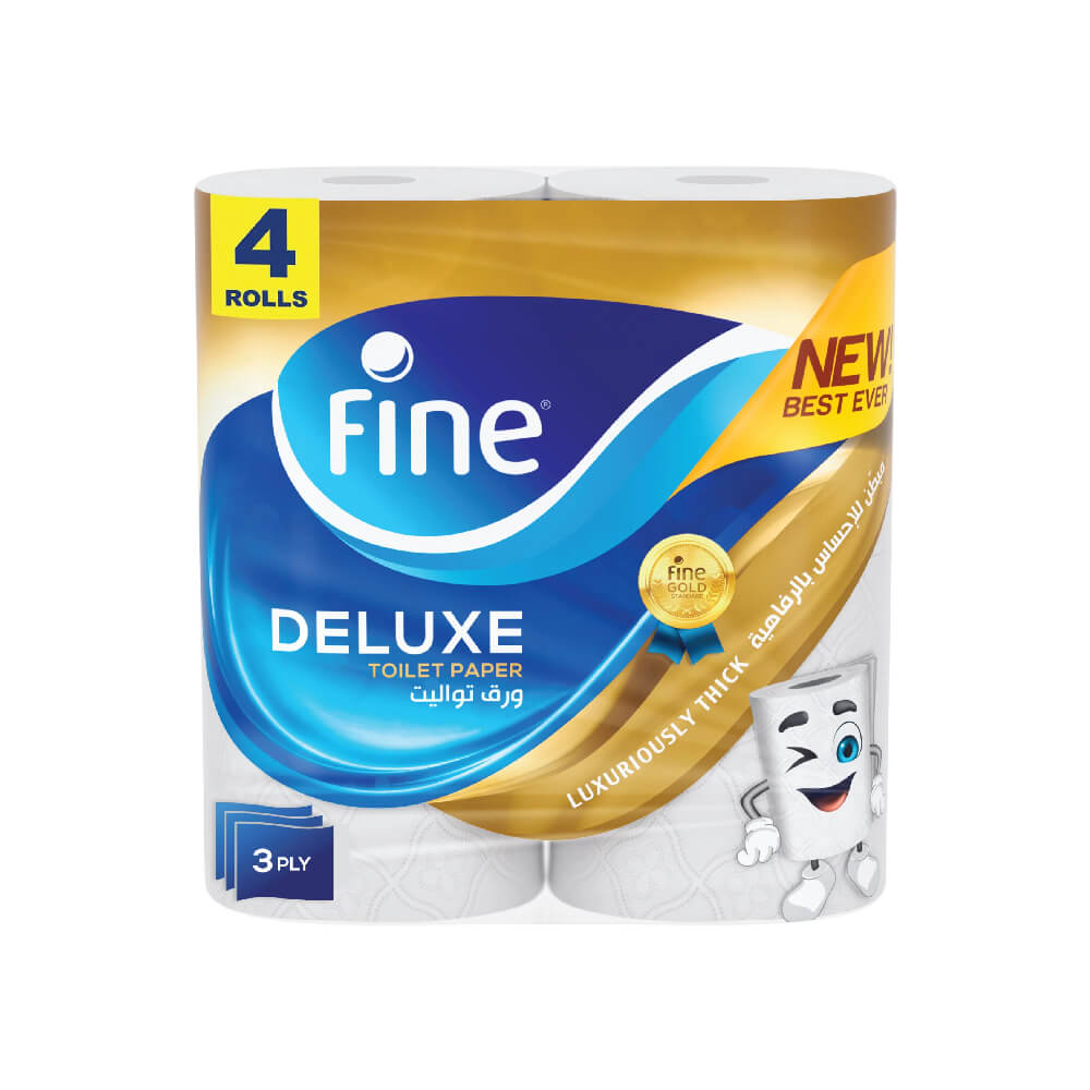 Toilet Tissue Deluxe 140 Sheets 3 Plies 4 Rolls