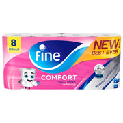 Fine Toilet Tissue Comfort 180x2Ply 8 Rolls