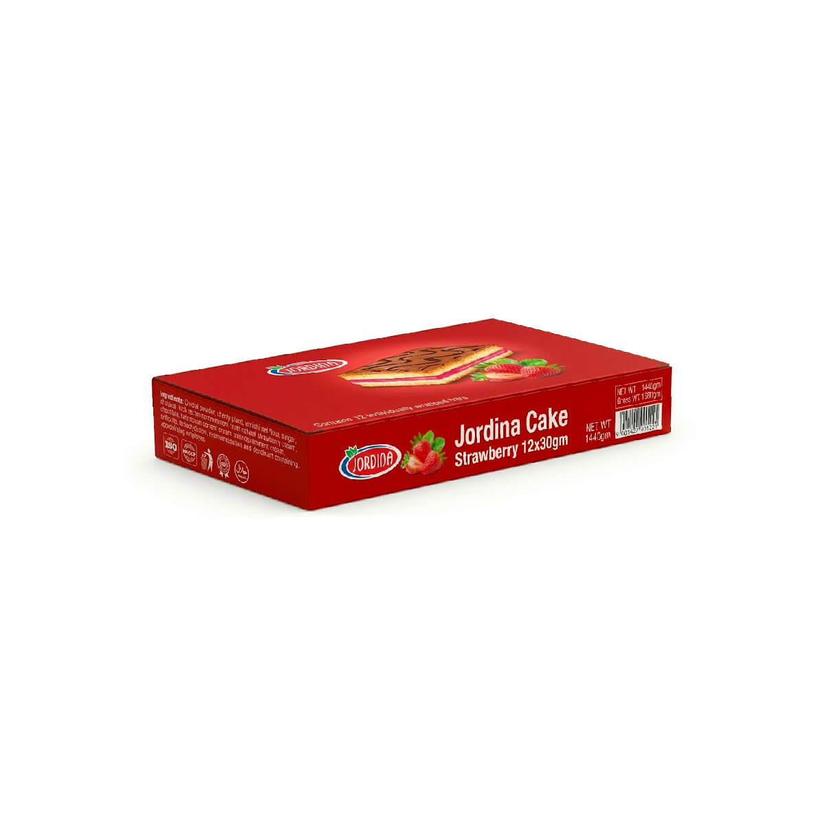Jordina Cake Strawberry 12x30gm