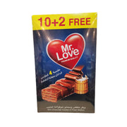 Mr.Love Milk chocolate Coated & Filled Wafers 10+2 Free 25gm