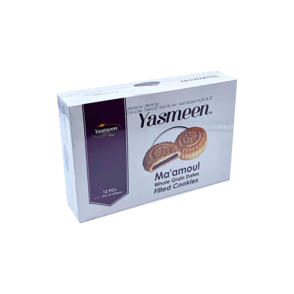 Yasmeen Whole Grain Maamoul With Date Filled 12x25gm