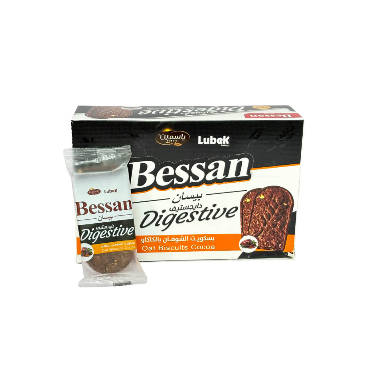 Bessan Digestive Oat Biscuits With Cocoa 12x33g