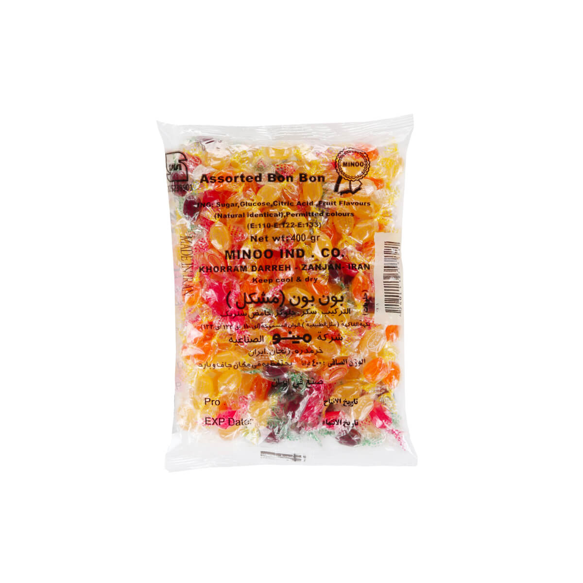 Minoo Bon Bon Fruit Candy Toffee 400g