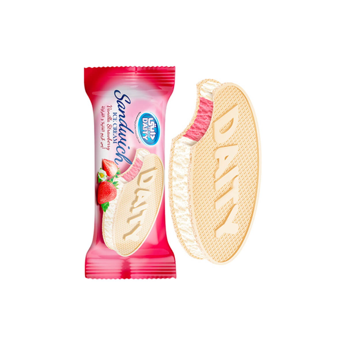 Daity Vanilla & Strawberry Sandwich Ice Cream 60g