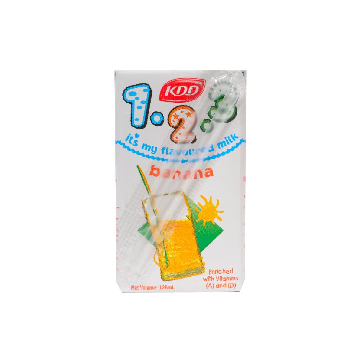 KDD 1 2 3 Banana Flavoured Long Life Milk 125ml